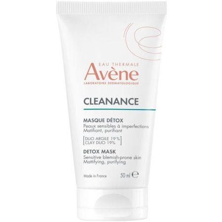 Avène Cleanance Masque Détox Mascarilla facial hidratante y exfoliante matifica purifica y calma 50 ml