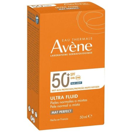 Avène Ultra Fluid Mat Perfect Spf 50+ Fluido solar con color matificante con complejo antioxidante 50 ml