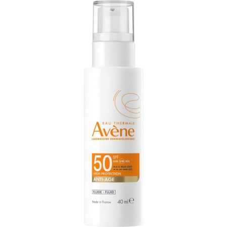 Avène Anti-Age Fluide Spf 50 Fluido solar facial antiedad hidrata previene y corrige los signos del fotoenvejecimiento 40 ml