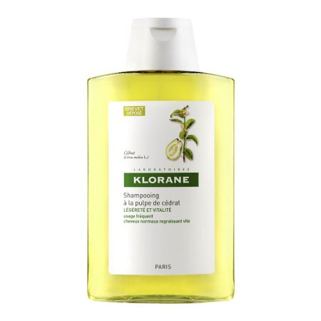 Klorane Shampooing Á La Pulpe De Cédrat Champú neutraliza y tonifica la fibra capilar para el cabello normal con tendencia a grasa 400 ml