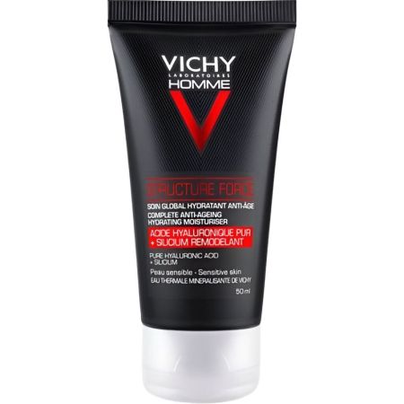 Vichy Homme Structure Force Soin Global Hydratant Anti-Âge Crema facial cuidado completo antiedad formulada para hombre 50 ml