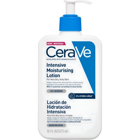 Cerave Intensive Moisturising Lotion Loción hidratante intensiva hipoalergénica para rostro y cuerpo restaura la barrera protectora de la piel 473 ml