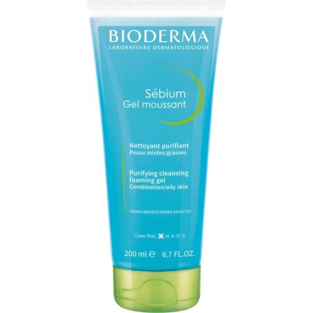 Bioderma Sébium Gel Moussant Nettoyant Purifiant Gel limpiador sin jabón purifica limita la secreción de sebo y evita poros sin resercar