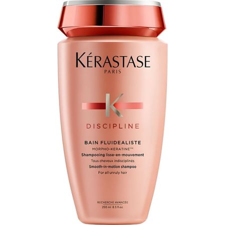 Kerastase Discipline Bain Fluidealiste Gentle Shampooing Champú sin sulfatos ofrece manejabilidad y control del encrespamiento para cabello encrespado