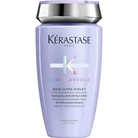 Kerastase Blond Absolu Bain Ultra-Violet Shampooing Champú neutralizante del color para cabellos rubios decolorados o grises 250 ml