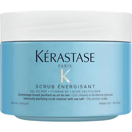 Kerastase Scrub Ènergisant Champú exfoliante energizante purifica e hidrata para cabello graso 250 ml