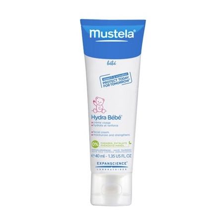 Mustela Hydra Bebé 0%  Facial Cream Crema hidratante facial con aceites vegetales 40 ml