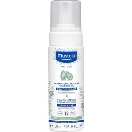 Mustela Shampooing Mousse Nourrisson Croútes De Lait Champú para recién nacido limpia muy suavemente el cabello eliminado la costa láctea 150 ml