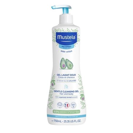 Mustela Gentle Cleansing Gel Gel dermolimpiador repara irritaciones y sequedades 750 ml