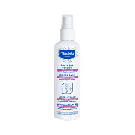 Mustela Spray Cambio De Pañal Érythème Fessier Spray higiénico para cambio de pañal indicado en caso de dermatitis del pañal leve a moderada 75 ml