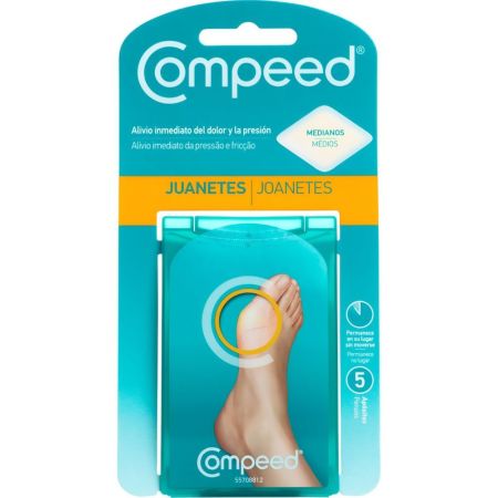 Compeed Apósitos Juanetes Apósitos hidratan y suavizan la piel evitando la presión y la fricción 5 uds