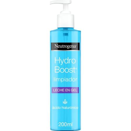 Neutrogena Hydro Boost Limpiador Leche En Gel Limpiador sin perfume elimina maquillaje y suciedad suavemente aumentando la hidratación 200 ml