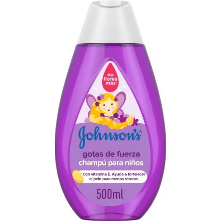 Johnson'S Gotas De Fuerza Champú Para Niños Champú ayuda a fortalecer el pelo para menos roturas enriquecido con vitamina e 500 ml