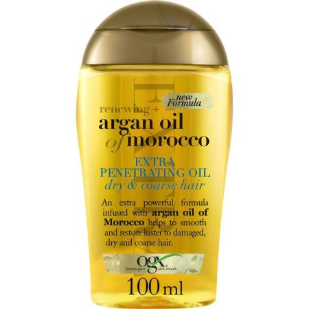 Ogx Argan Oil Of Morocco Extra Penetrating Oil Aceite capilar extrapenetrante con aceite argán de marruecos para cabello seco y dañado 100 ml