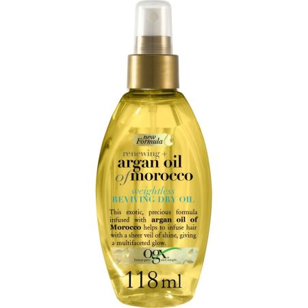 Ogx Argan Oil Of Morocco Reviving Dry Oil Aceite reparador evita puntas abiertas y encrespamiento para cabello seco o dañado 118 ml