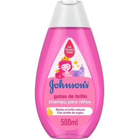 Johnson'S Gotas De Brillo Champú Para Niños Champú realza el brillo natural del cabello de los más pequeños para aspecto saludable suave y sedoso 500 ml