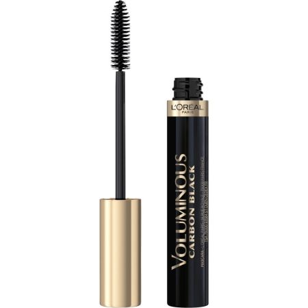 L'Oreal Voluminous Carbon Black Mascara Máscara de pestañas no se corre ofrece volumen 5 veces más denso y espeso acabado natural