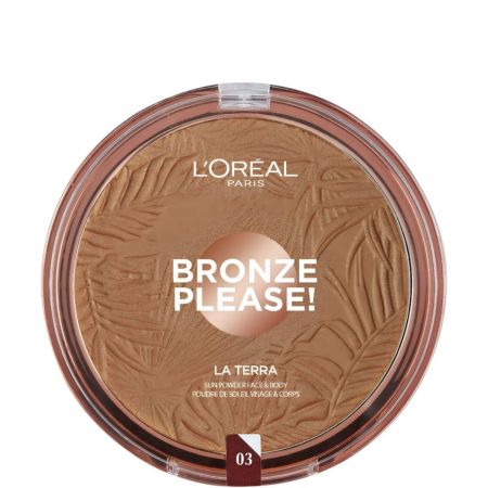 L'Oreal Bronze Please! La Terra Sun Powder & Body Polvos compactos bronceadores acabado deseado y natural