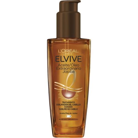 Elvive Aceite Extraordinario Jojoba Tratamiento Sublimador Aceite extraordinario y extranutritivo porporciona vitalidad sin efecto graso 100 ml