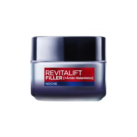 L'Oreal Revitalift Filler [+ Ácido Hialurónico] Noche Crema de noche relleneradora antiedad para arrugas y marcas de sueño 50 ml