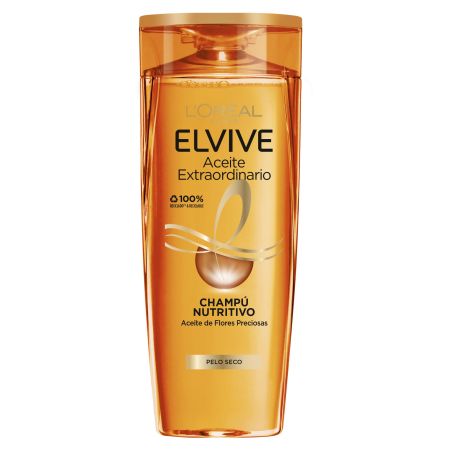 Elvive Aceite Extraordinario Champú Nutritivo Champú revitaliza y nutre para cabello seco 370 ml