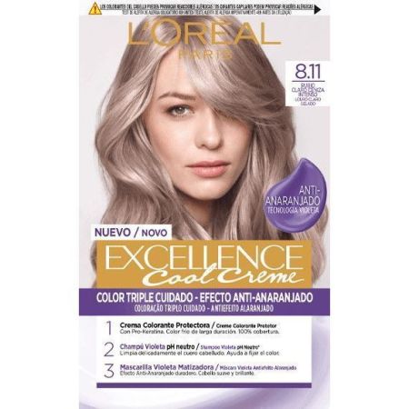 L'Oreal Tinte Excellence Cool Creme Tinte para cabello resultado matizado y 100% de cobertura