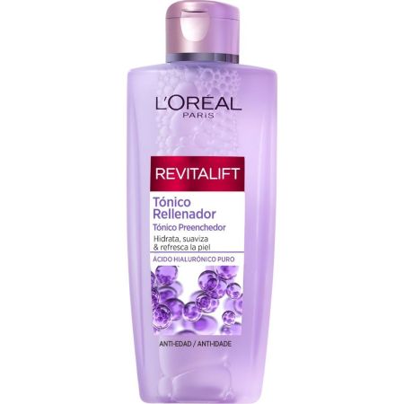 L'Oreal Revitalift Tónico Rellenador Tónico rellenador antiedad hidrata suaviza y refresca con ácido hialurónico puro 200 ml