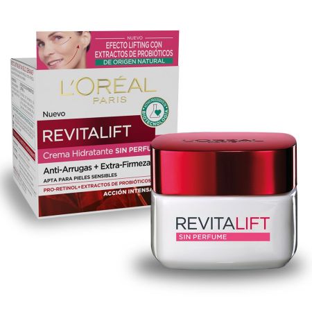 L'Oreal Revitalift Crema Hidratante Sin Perfume Crema de día hidratantie intensiva antiarrugas y extra firme 50 ml