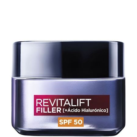 L'Oreal Revitalift Filler [+ Ácido Hialurónico] Crema Spf 50 Crema de día antiedad rellena arrugas y devuelve el volumen 50 ml