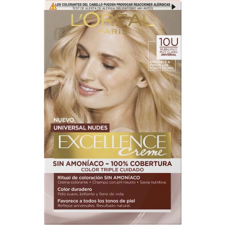 L'Oreal Tinte Excellence Creme Universal Nudes Tinte permanente para cabello sin amoníaco y color duradero