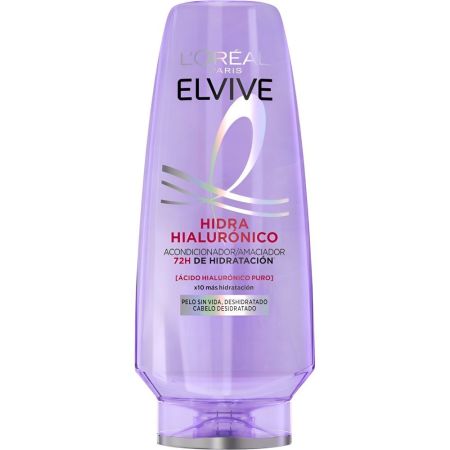 Elvive Hidra Acondicionador 72h De Hidratación Acondicionador rellena la fibra capilar con ácido hialurónico 72 horas de hidratación para cabello deshidratado 300 ml