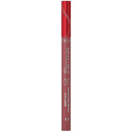 L'Oreal Infaillible Grip Micro-Fine Brush Eye Liner Delineador de ojos dibuja trazos ultrafinos y semipermanentes hasta 36 horas