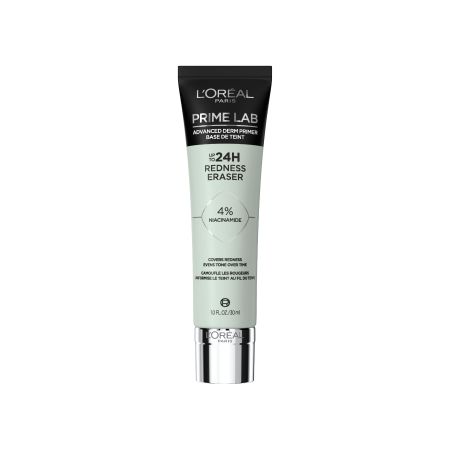 L'Oreal Prime Lab Up To 24h Redness Eraser 4% Niacinamide Prebase de maquillaje corrige instantáneamente rojeces y consigue una piel uniforme