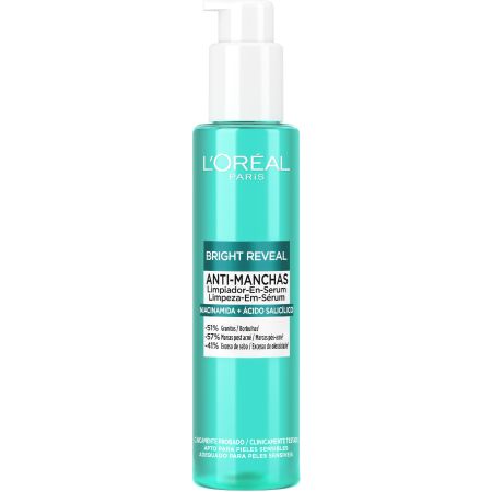 L'Oreal Bright Reveal Anti-Manchas Limpiador En Serum Limpiador aporta luminosidad y reduce imperfecciones con niacinamida y ácido salicílico 50 ml