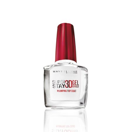 Maybelline Super Stay 3d Gel Effect Plumping Top Coat Tratamiento superior efecto 3d gel color más brillante y acabado de larga duración