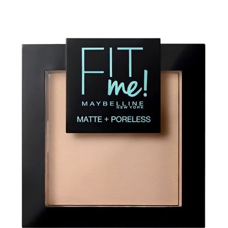 Maybelline Fit Me! Matte + Poreless Polvos Polvos compactos matificantes afina poros hasta 12 horas para acabado  sin brillos