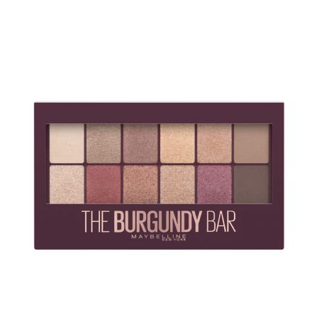 Maybelline The Burgundy Bar Paleta Sombra de ojos colores nudes granates y cerezas para infinitos looks 12 tonos