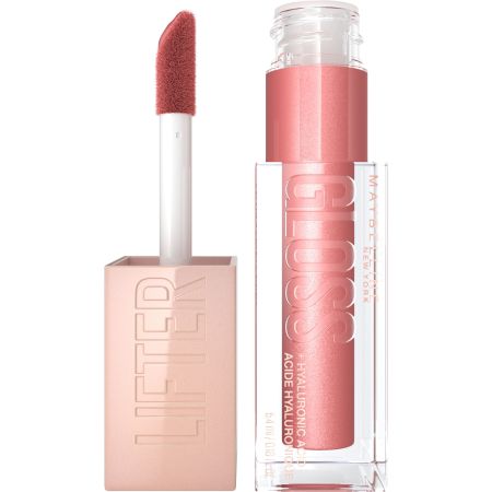 Maybelline Lifter Gloss Brillo de labios hidrata y rellena sin retoques con ácido hialurónico para acabado más relleno y jugoso