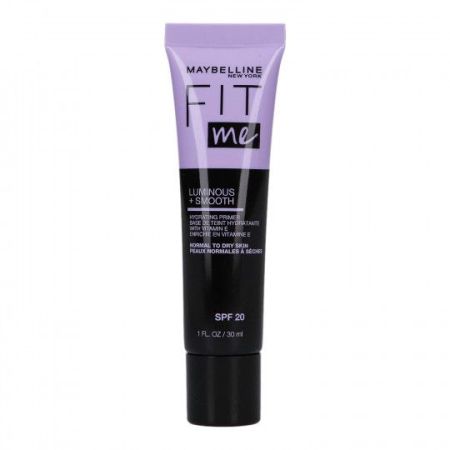 Maybelline Fit Me Luminous + Smooth Spf 20 Prebase de maquillaje iluminadora con protección calma hidrata y bloquea la humedad hasta 12 horas