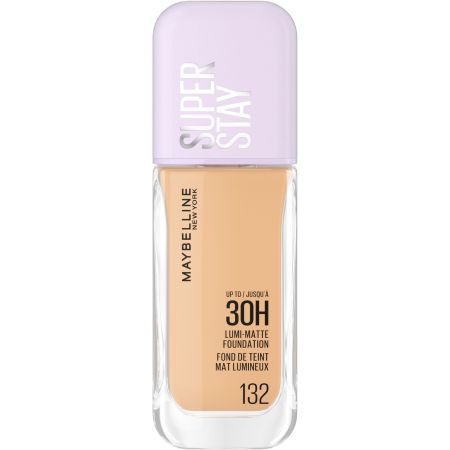 Maybelline Super Stay Lumi-Matte Foundation 30 H Base de maquillaje de alta cobertura ofrece sensación ligera y acabado luminoso de larga duración