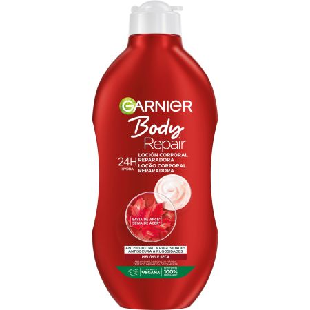 Garnier Body Repair Leche Nutritiva Reparadora Loción corporal nutritiva reparadora piel suave y reconfortada 24 horas 400 ml