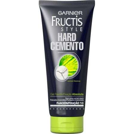 Fructis Hard Cemento Gel De Fijación Nº10 Gomina de máxima fijación consigue formas increíbles resiste a todo y desafía la gravedad 200 ml