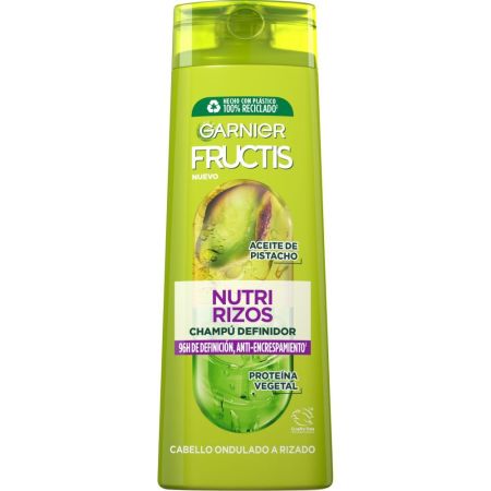 Fructis Nutri Rizos Champú Definidor Champú definidor limpia nutre y controla el encrespamiento para cabello rizado u ondulado 380 ml