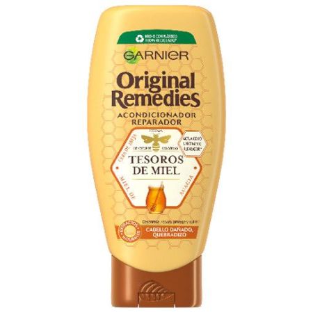 Original Remedies Tesoros De Miel Acondicionador Reparador Acondicionador reparador cabello dañado y quebradizo repara protege y da fuerza 300 ml