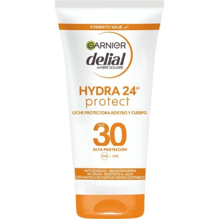 Delial Hydra 24h Protect Leche Protectora Rostro Y Cuerpo Spf 30 Crema solar resistente al agua y no grasa hidratante se penetra inmediatamente