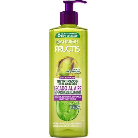 Fructis Nutri Rizos Secado Al Aire Crema Definidora Crema definidora de rizos sin aclarado para cabello ondulado o rizado 400 ml