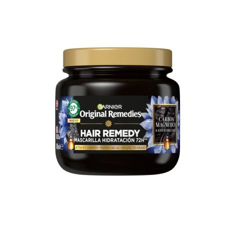 Original Remedies Hair Remedy Carbón Magnético Mascarilla Hidratación Mascarilla hidrata en profundidad y desenreda 340 ml