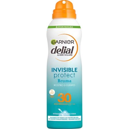 Delial Invisible Protect Bruma Rostro & Cuerpo Spf 30 Bruma solar para rostro y cuerpo refresca la piel con una fórmula de tacto seco 200 ml