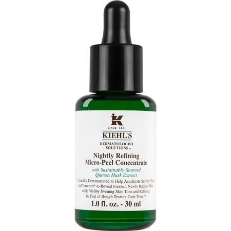 Kiehl'S Nightly Refining Micro-Peel Concentrate Sérum de noche iluminador uniformiza el tono y afina el tacto para piel fresca 30 ml