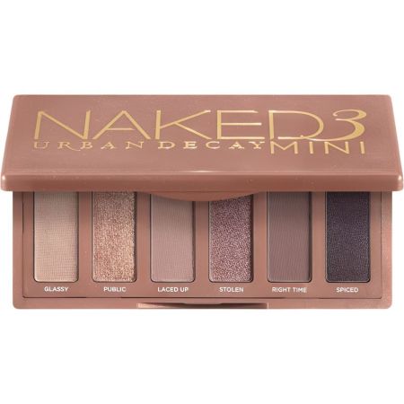 Urban Decay Naked 3 Mini Paleta de sombras de ojos vegana ofrece tonos atemporales mates y brillantes 6 tonos